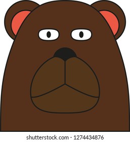 it's a brown bear illutration