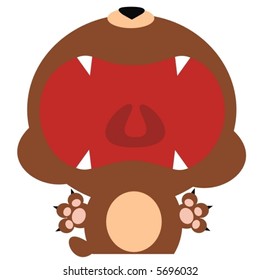 Brown bear. Last scream. Raar.