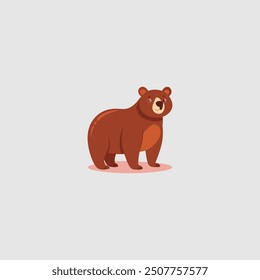 brown bear logo vector illustation