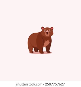 brown bear logo vector illustation