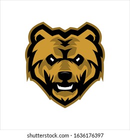 Brown Bear Mascot Logo Bear E Stock Vector (Royalty Free) 1636176397 ...