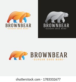 Brown Bear Modern Logo Vector 