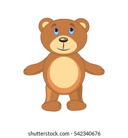 brown bear on a white background isolated.