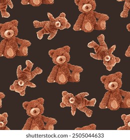 brown bear pattern on brown background