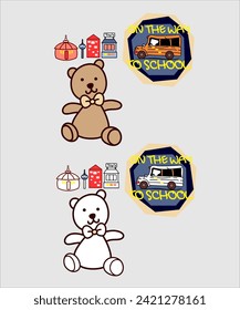 the brown bear playing with funny team work