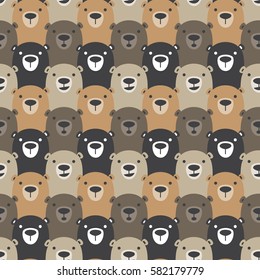 Brown Bear Polar Bear Seamless Pattern vector
