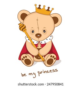  Brown Bear Prince With Gold Crown