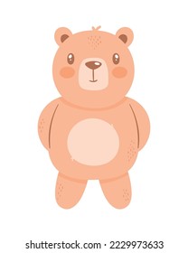 brown bear teddy isolated icon
