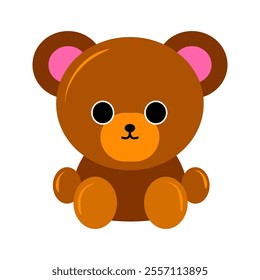 Brown Bear Vector Illustration. Whimsical Designs for Playful Spaces.