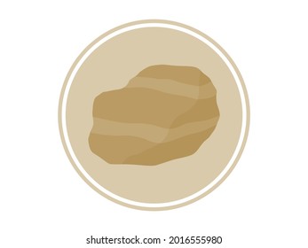 Brown bedded sandstone specimen. Clastic sedimentary rock.