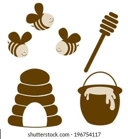 brown bees icons