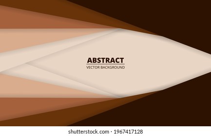 Brown and beige abstract background with paper lines. Dark modern and elegant design illustration for banner, flyer, cover, header, website and page. Vector illustration EPS10.