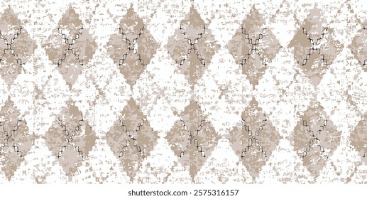 brown beige argyle baklava designs vector pattern seamless geometric background for men's clothing, rhombus geometric, retro thin line, applicable for wrapping,, paper, socks, sweater, winter