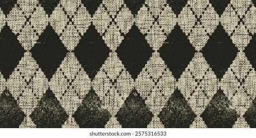 brown beige argyle vector pattern seamless geometric background for men's baklava clothing, rhombus geometric, retro thin line, applicable for wrapping, banners, fabric paper, socks, sweater, winter