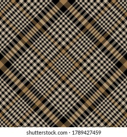 Colores marrón, beige y negro diagonal moderna Glen chapado a acero escocés.Textura de manteles, prendas de vestir, camisas, vestidos, chaqueta, falda, papel, mantas y otros productos textiles.