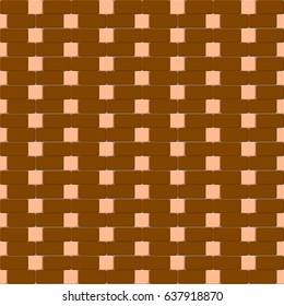 Brown and beige brick wall seamless pattern