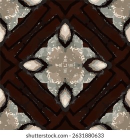 Brown Beige Geometric Vector Pattern