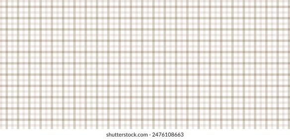 Textura de tela a cuadros marrón y beige en el fondo blanco