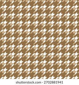 padrão de pixels castanho, bege sem costura geométrico Houndstooth