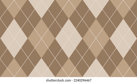 brown and beige seamless geometric pattern argyle with stripes