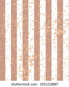 Brown beige stripped grunge pattern. Vector seamless pattern