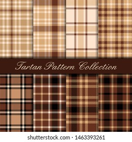 Brown and beige tartan collection