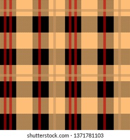 Brown And Beige Tartan Plaid Cloth Texture Pattern eps10