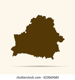brown Belarus Map Illustration