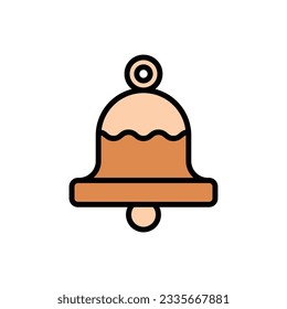 Ilustración del vector de iconos de la Campana Marrón