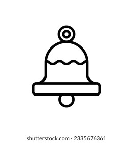 Brown Bell Outline Icon Vector Illustration