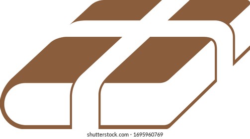 Brown Bible Logo with  negative space cross