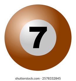 Brown Billiard Ball No. 7