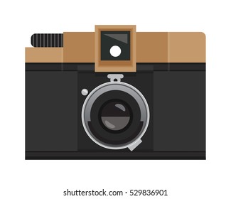 Brown and Black Analog Film Camera