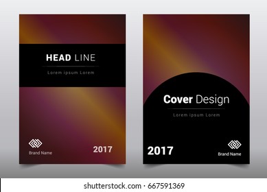 Brown and black annual report brochure flyer design template vector, Leaflet cover presentation abstract flat background, layout in A4 size