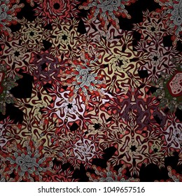 Brown, black and beige on colors. Doodles pattern. Cute background. It can be used on wallpaper, wrapping boxes, mug prints, baby apparels etc. Vector sketch. Seamless pattern Nice fabric pattern.