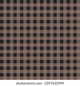 Brown and black buffalo plaid pattern with oblique line inside background. plaid pattern background. plaid background. Seamless pattern. for backdrop, decoration, gift wrapping, gingham tablecloth.