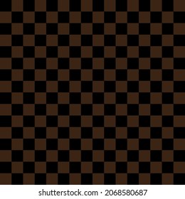 Brown and Black checkerboard pattern background. Check the design pattern wallpaper. Vector background.