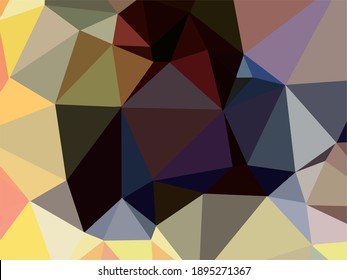 brauner und schwarzer bunter Polygon-Farbverlauf-Vektorhintergrund 