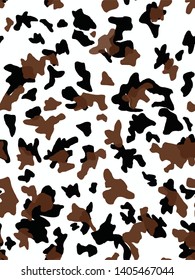 Brown and Black Cow Print Pattern Vector  