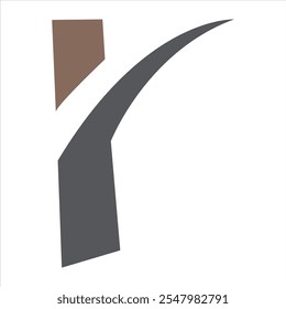 Brown and Black Spiky Shaped Letter R Icon