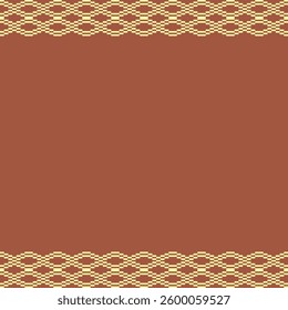 Brown blank background with yellow pattern edge