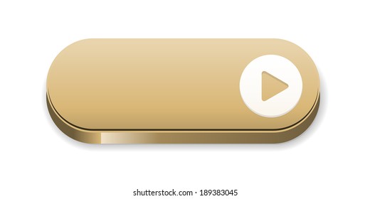 the brown blank button with arrow sign / the oval button with arrow / sign in button