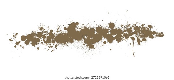 brauner Fleck einzeln auf weißem Hintergrund. Handgezeichnet. Nicht AI, Vektorgrafik