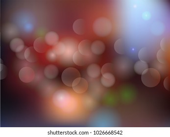 Brown and blue abstract light blurred background. Vector illustration