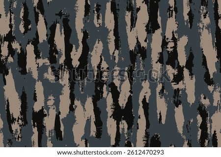 Brown blue black ikat bold grunge, abstract canvas fashion hand seamless wave fabric ornament pattern repeat sketch blur flow ethnic stripe dynamic cloth distortion textile traditional brush draw