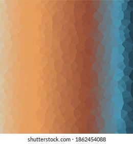 Brown and blue gradient background. Colorful background. Crystal pattern wallpaper. Polygon background. Vector picture.