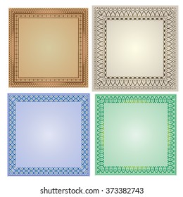 Brown Blue Green Abstract Frames Stock Vector (Royalty Free) 373382743 ...