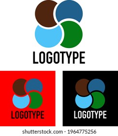 Brown Blue Green Circle Logo