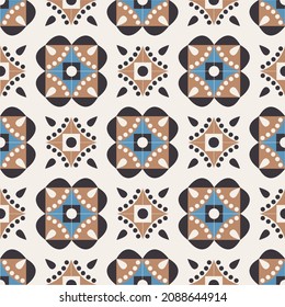 Patrón geométrico simple, marrón y azul. Textura para textiles, portada de libros, baldosas, ropa, pancarta.