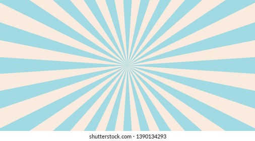 Brown And Blue Sunburst Pattern Abstract Background. Ray. Radial. Vector Illustration